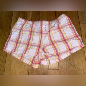 Vibrant Plaid Women's Pajama Shorts